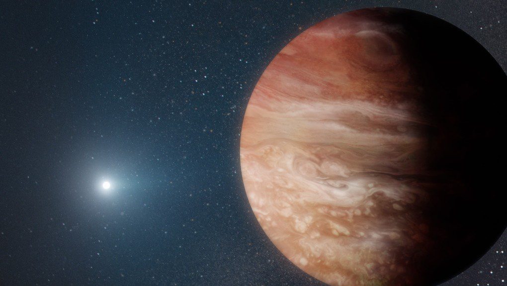 Dead Star Caught in a Violent Planetary Tear-Down
