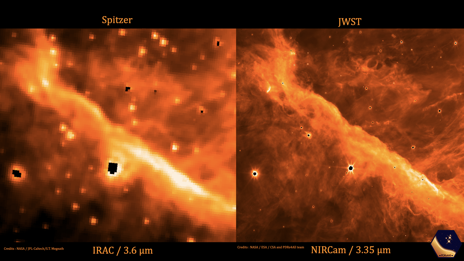 The Spitzer space telescope operated at wavelengths similar, but with rather lower resolution