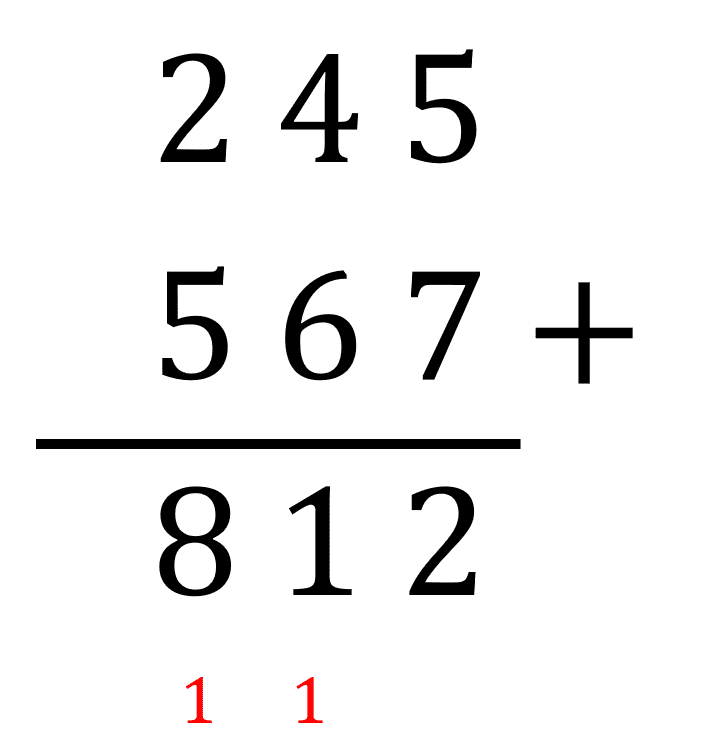 245+567=812