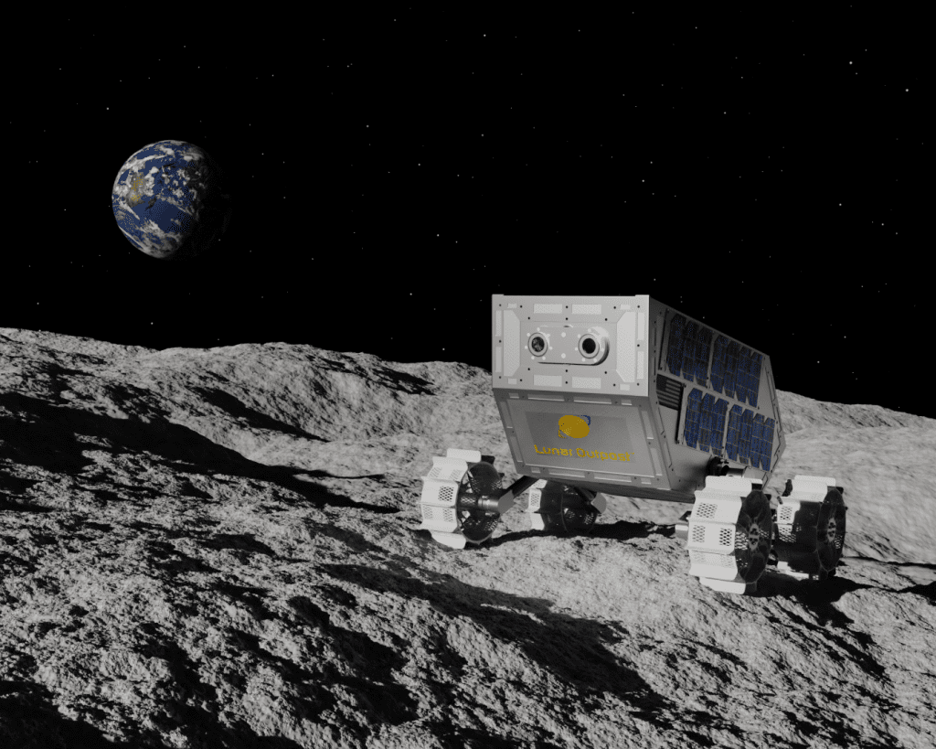 MAPP rover traveling across Moon's surface