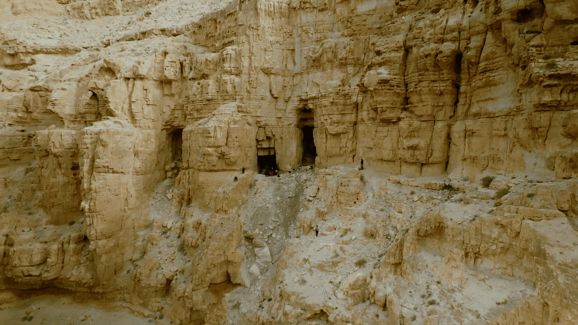 One of the caves in Muraba’at Wadi, which runs from east of Bethlehem to the Dead Sea