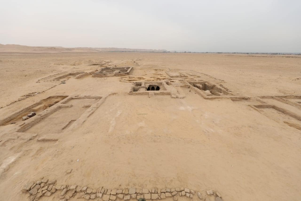 The Gerza archaeological site in the ancient city of Fayum in the Egyptian desert. 