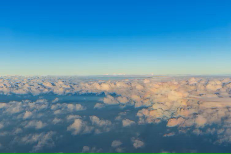 view of clouds from above