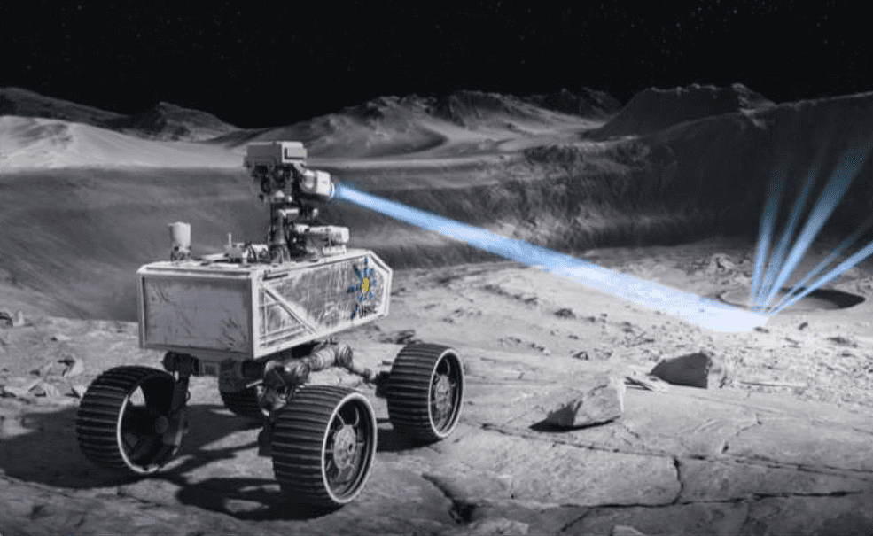 The EmberCore Flashlight blasts the moon surface with an x-ray