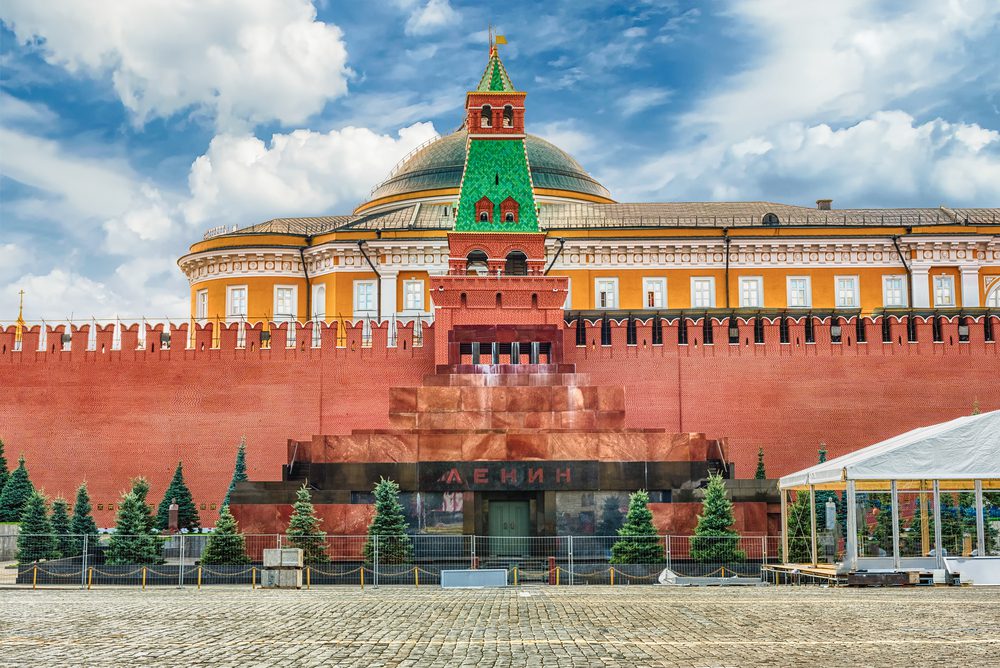 Lenin's Mausoleum, iconic resting place of Vladimir Lenin in the center of Red Square, Moscow, Russia. Image credit: Marco Rubino/Shutterstock.com
