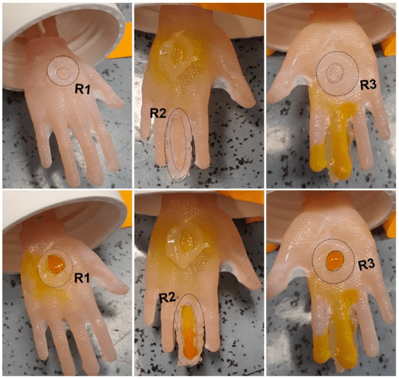 artificial skin in the shape of a hand