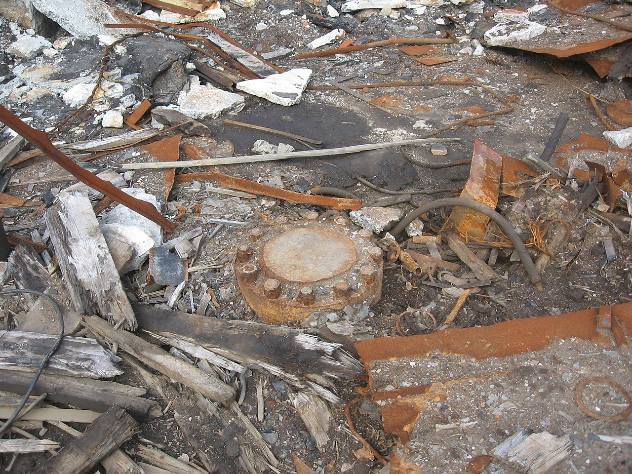 The bolted shut borehole at the Kola Superdeep Borehole facility in 2012. 