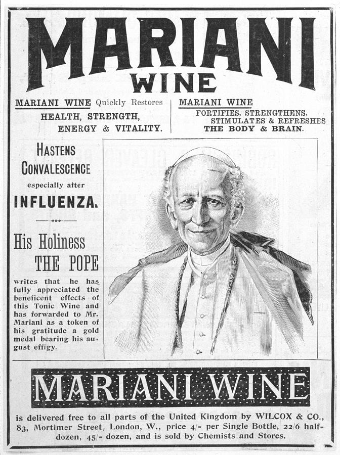 Pope Leo XIII advert for Cocaine wine 