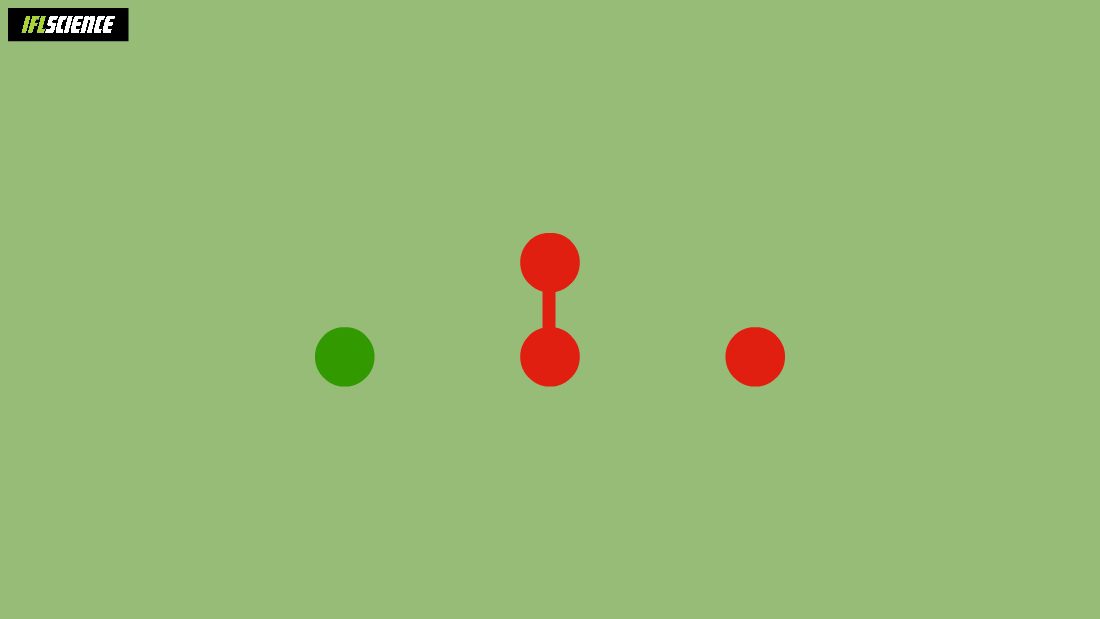 green and red dots on green background