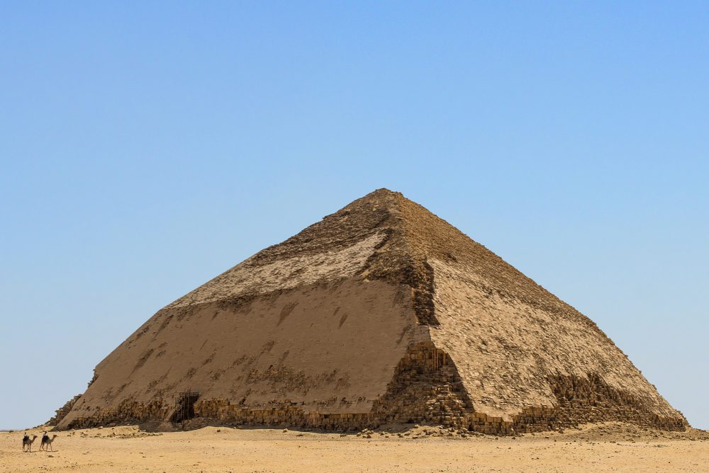 Bent pyramid at Dahshur, Cairo, Egypt