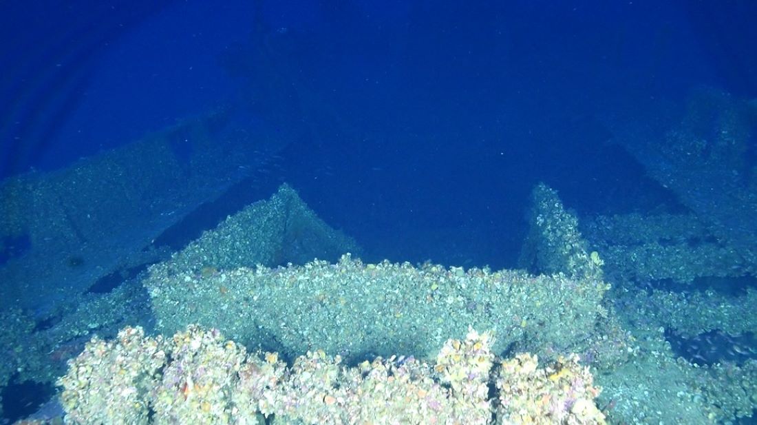 Underwater photo of shipwreck