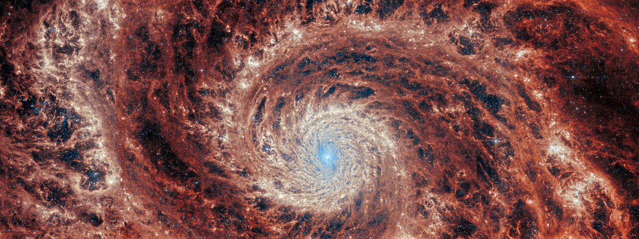 M51 imaged by JWST's MIRI instrument. by JWST's MIRI instrument.