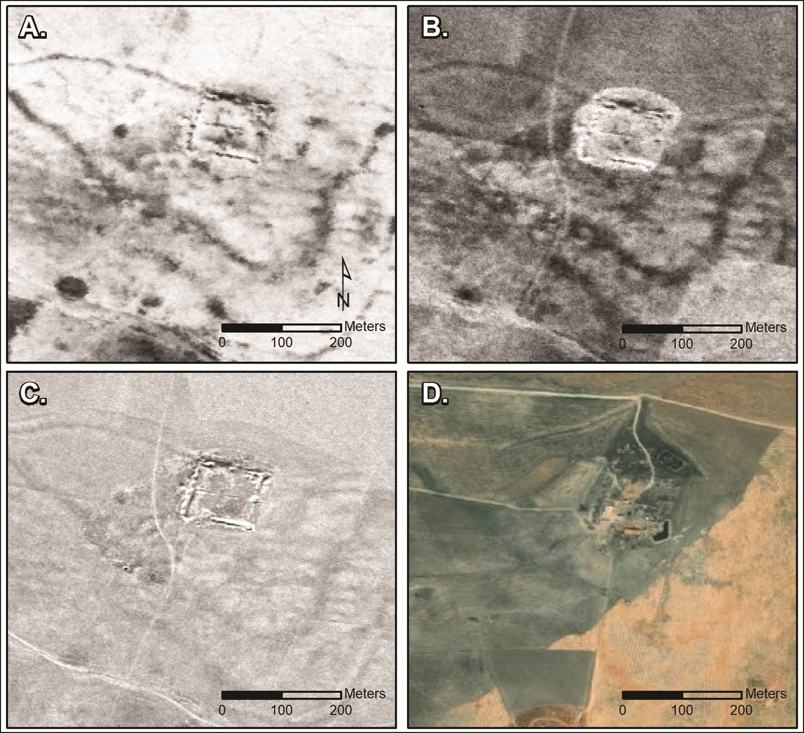 Satellite images of Roman forts discovered in Iraq
