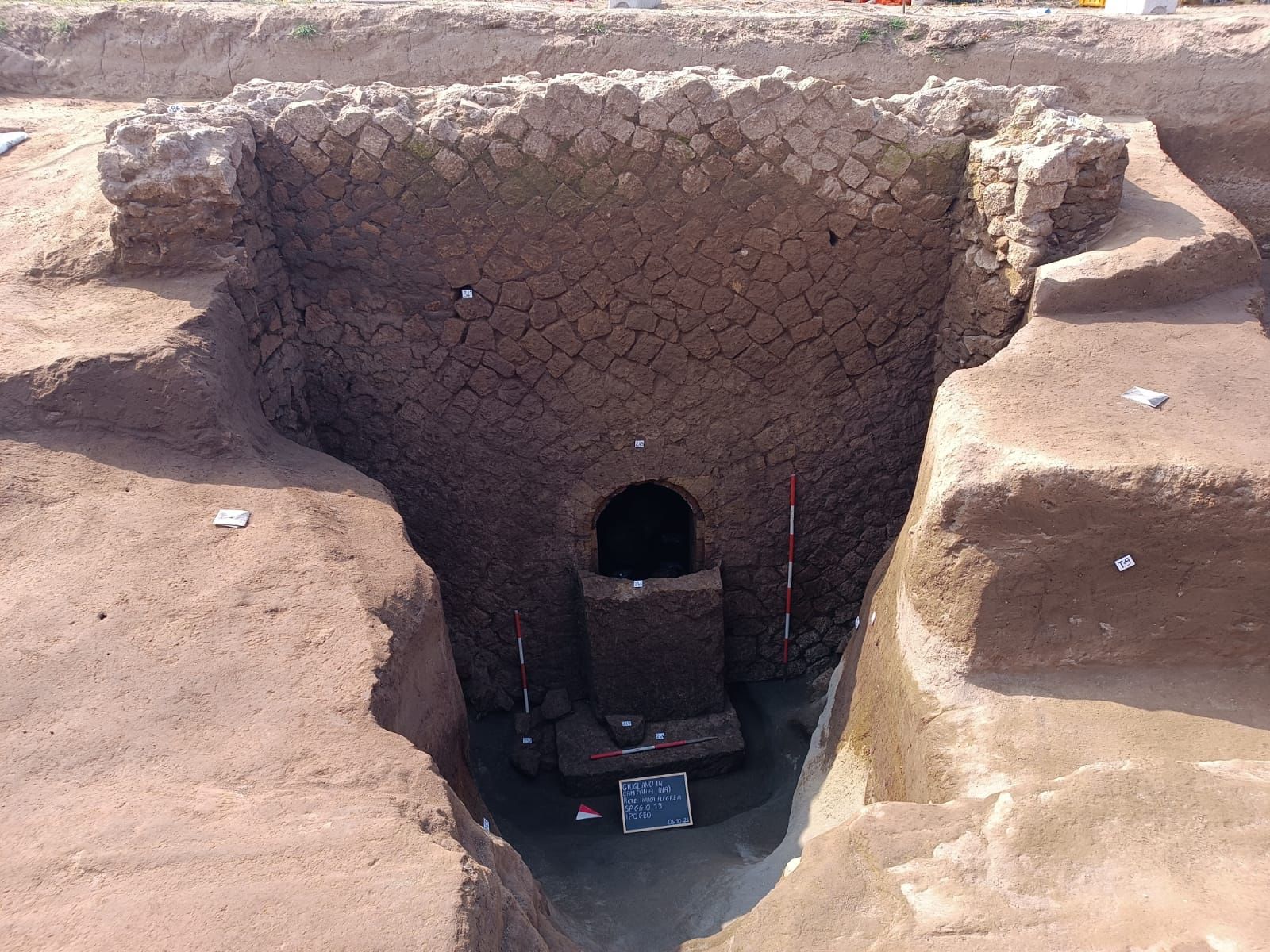 The front of the burial chamber of the 