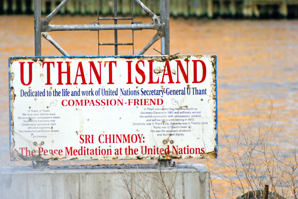 u thant island sign