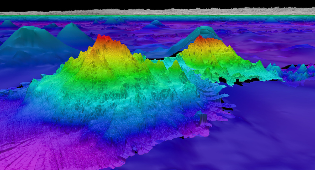 The largest of the four seamounts recently discovered by Schmidt Ocean Institute experts is 2,681 meters (8,796 feet) tall.