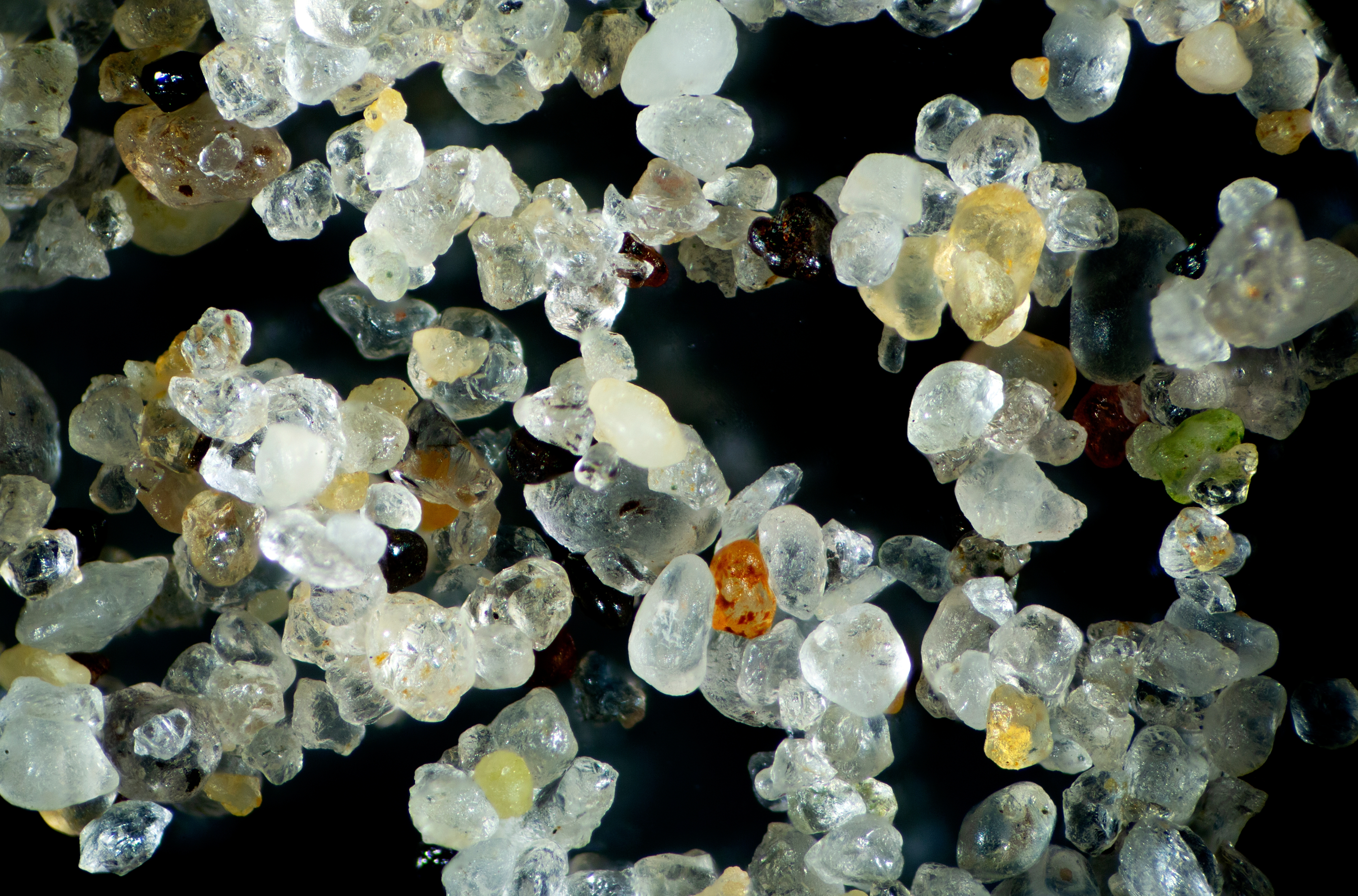 Close-up photo of sand grains