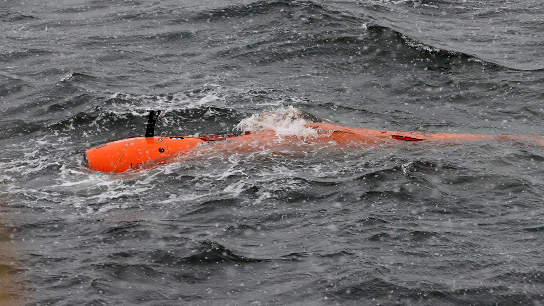 Submersible Ran underwater.