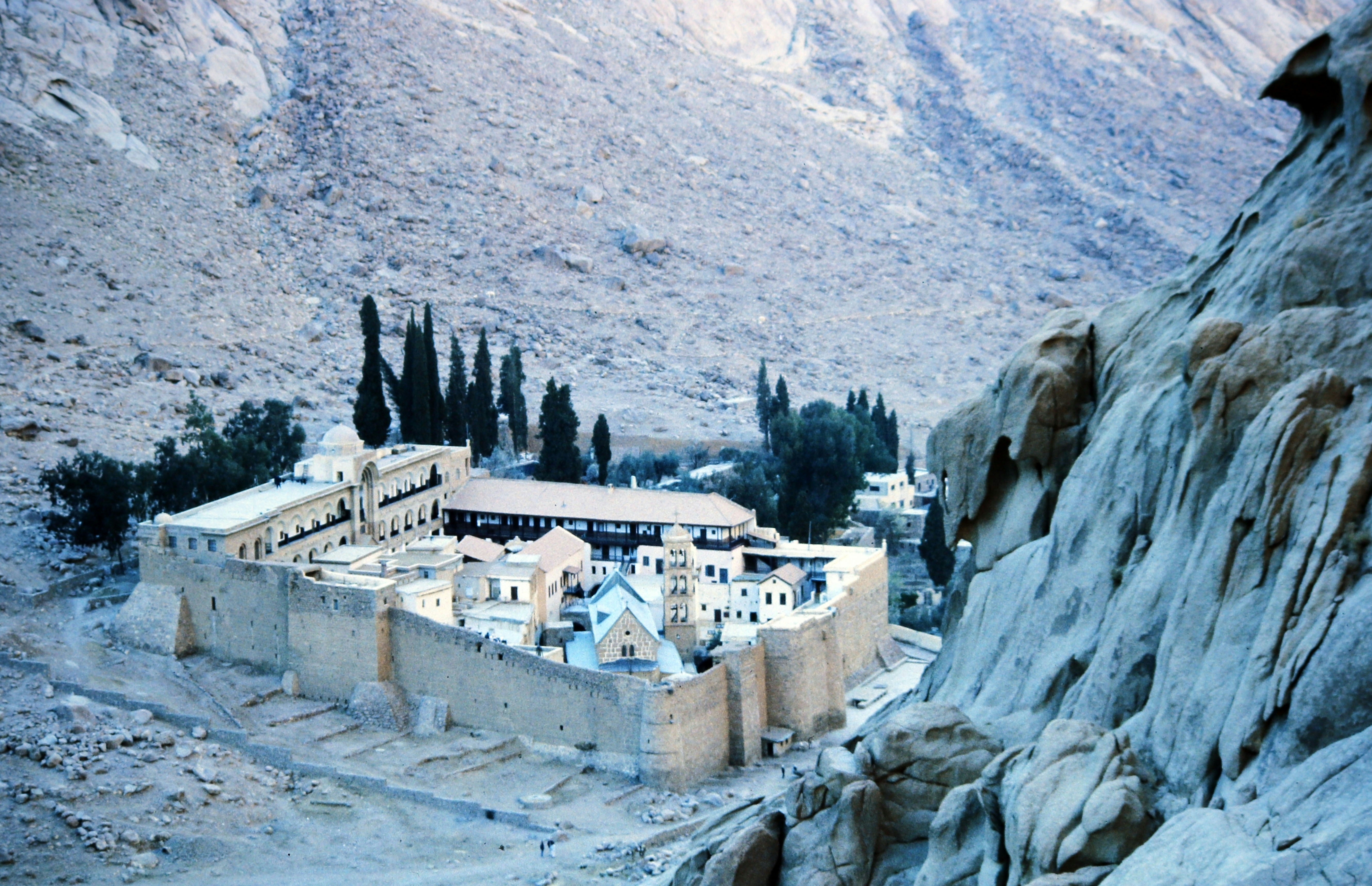 Saint St Catherine's Monastery, located at the foot of Mount Sinai, the world's oldest Christian monastry.