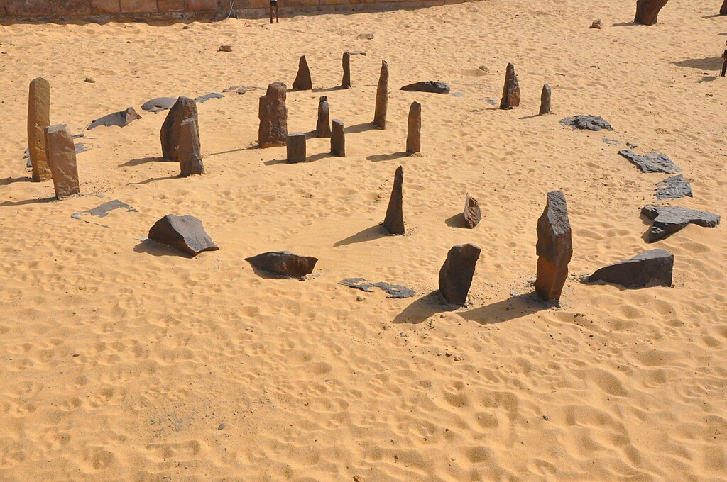 Nabta Playa Calendar Circle, reconstructed at Aswan Nubia museum