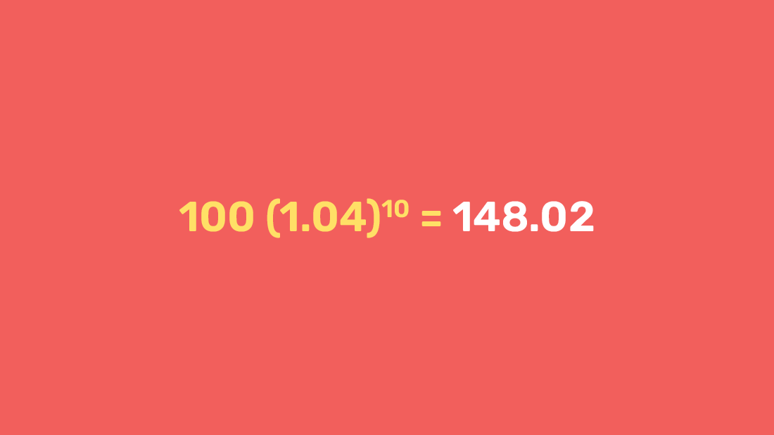 Equation on red background