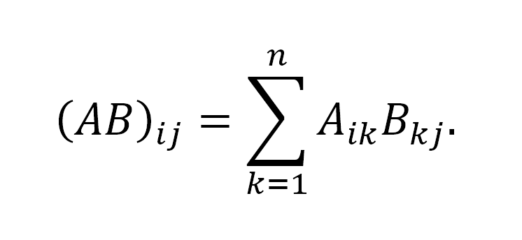 sum notation for matrix multiplication