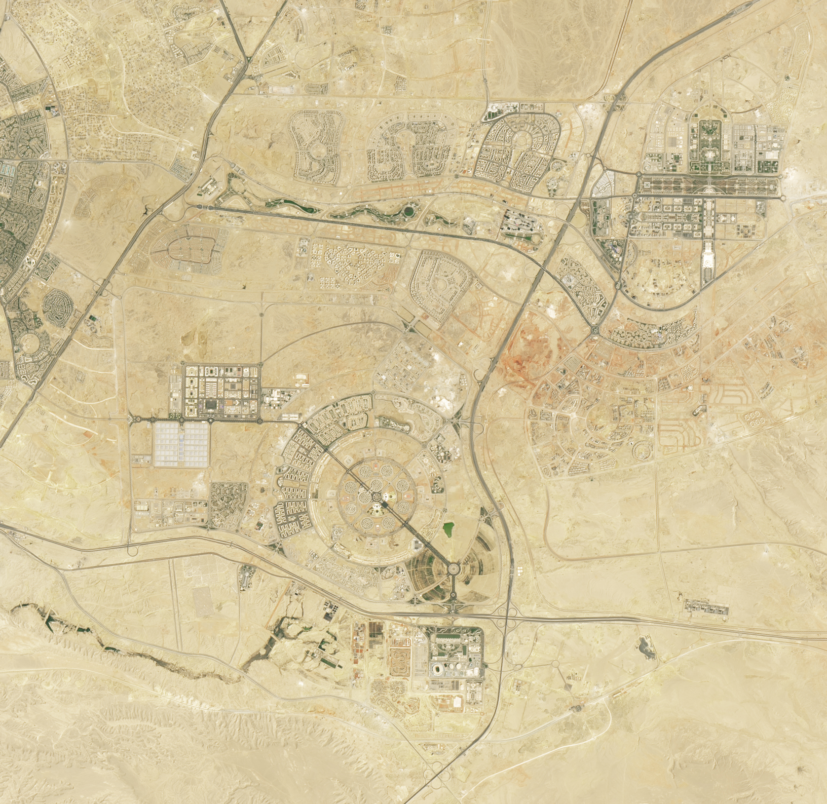 satellite image of egypt's new administrative capital in 2024