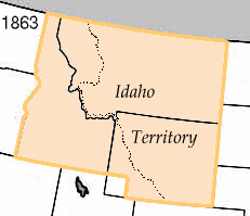 Idaho territory in 1863