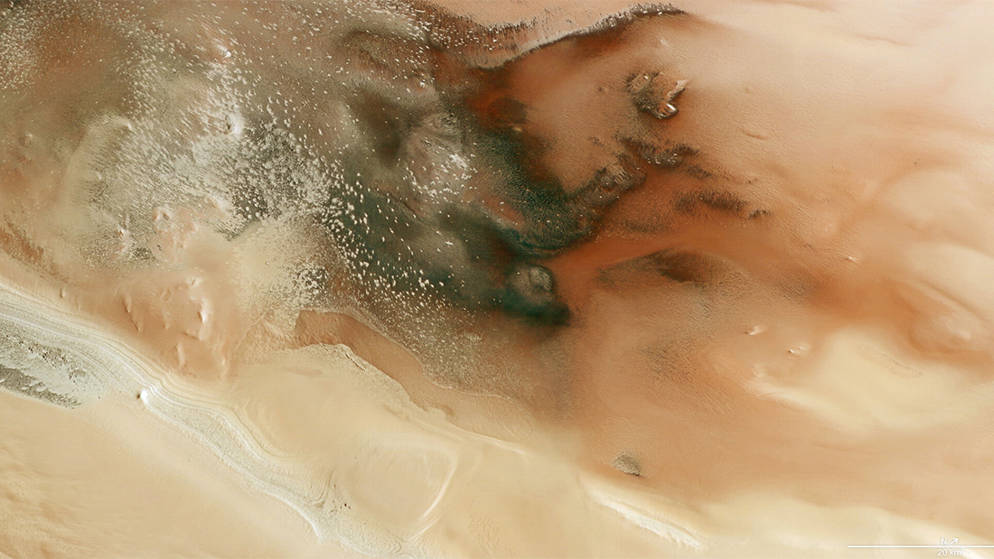 Cryptic terrain captured on Mars.