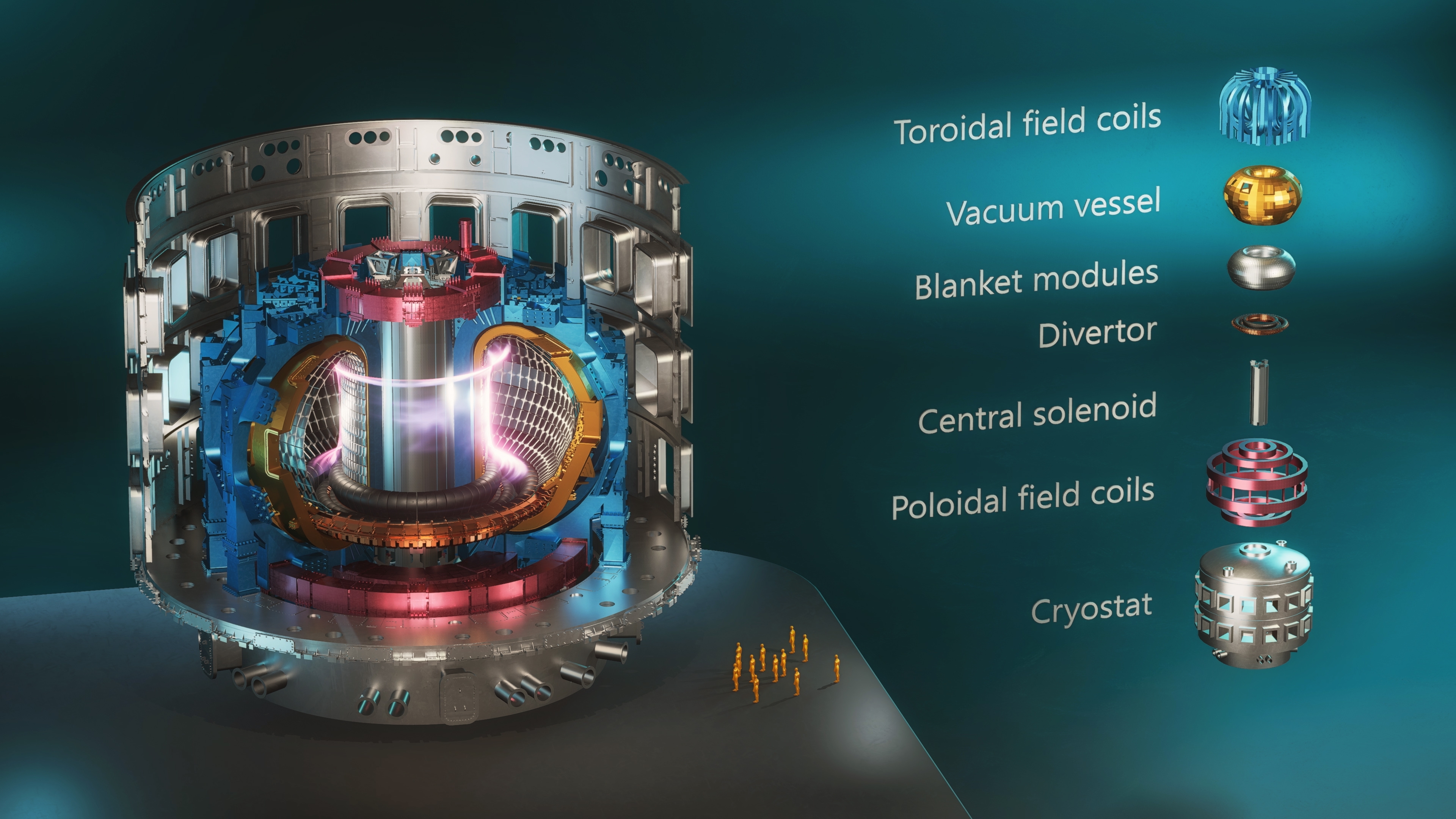 3D Infographic of a ITER Tokamak