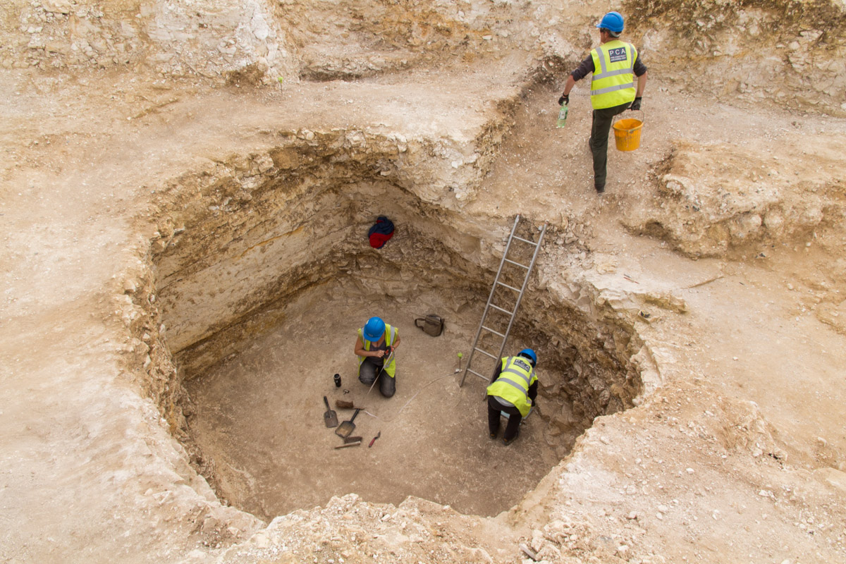 The Nescot Roman quarry shaft in Surrey