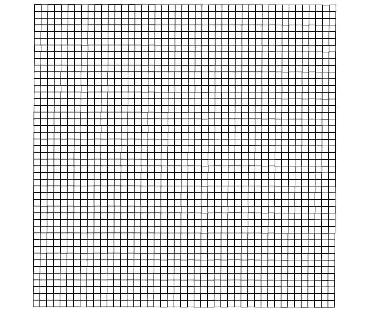 grid of 45 by 45 squares