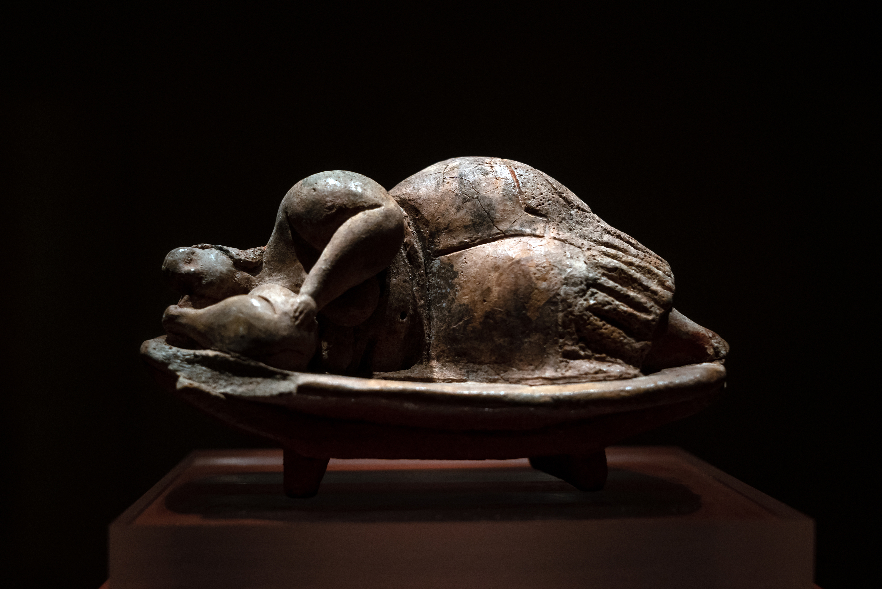 The Sleeping Lady, a small clay figurine recovered from the site.