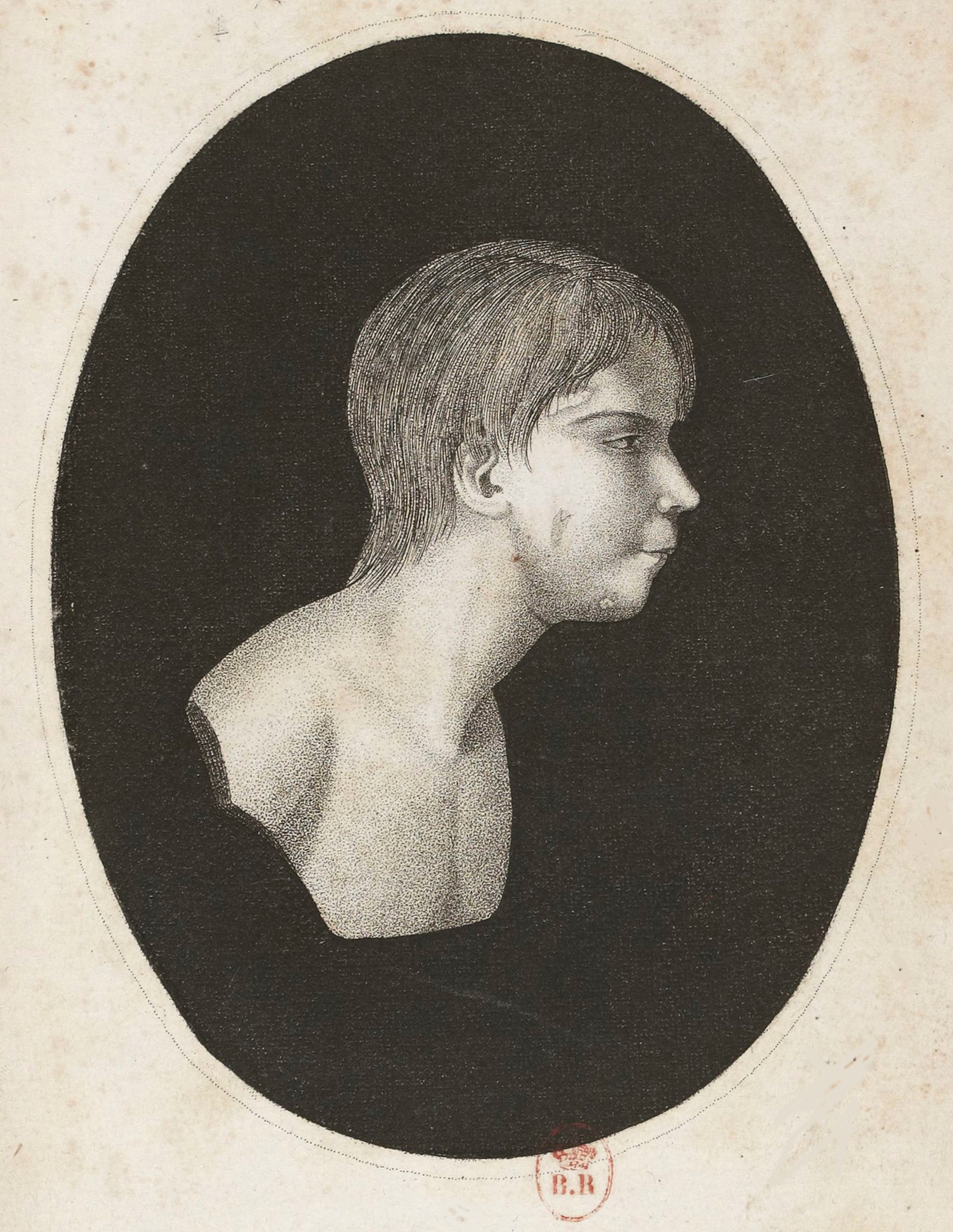 portrait of Victor of Aveyron, a young boy, dated to 1801 portrait of Victor of Aveyron, a young boy, dated to 1801