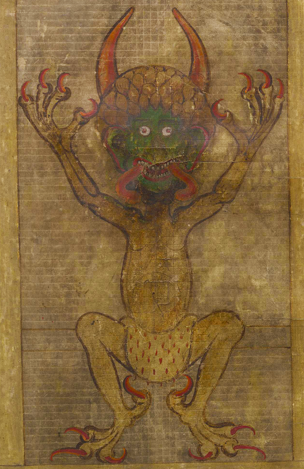 Satan drawn in the Codex Gigas Satan drawn in the Codex Gigas