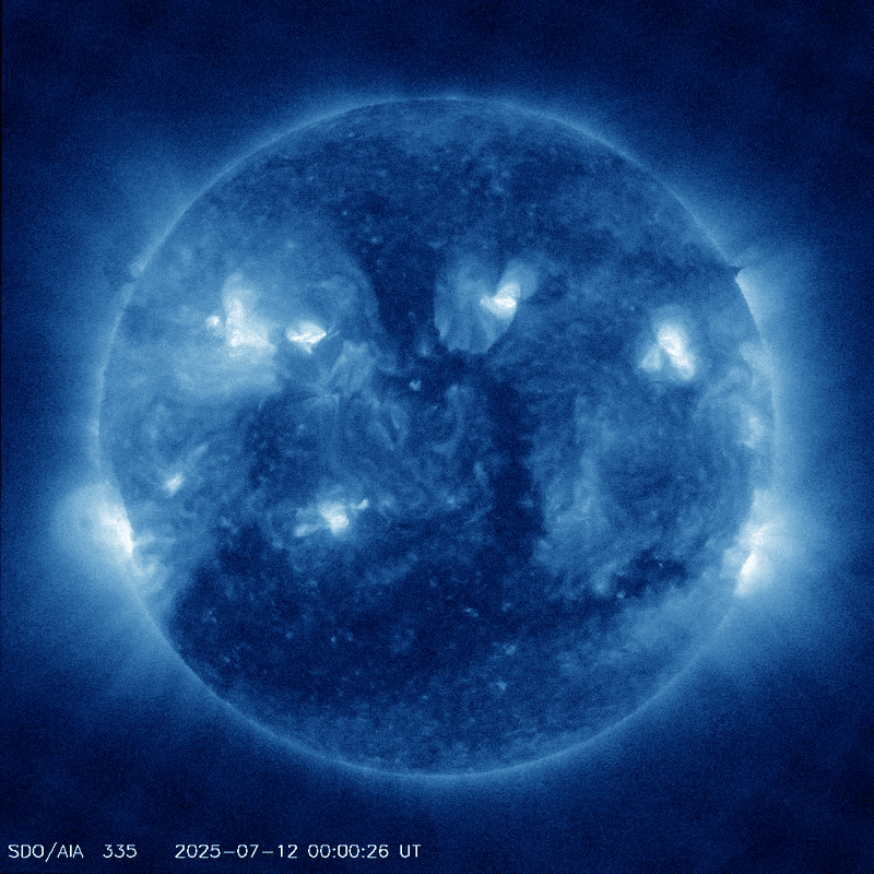 the sun slowly rotating, and the prominence looking like its climbing the edge. the sun slowly rotating, and the prominence looking like its climbing the edge.
