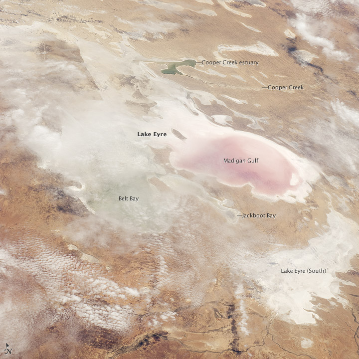 view of Kati Thanda-Lake Eyre from space view of Kati Thanda-Lake Eyre from space