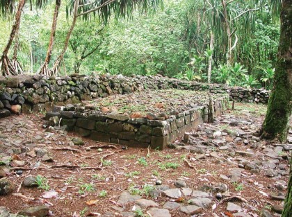 An ancient marae An ancient marae