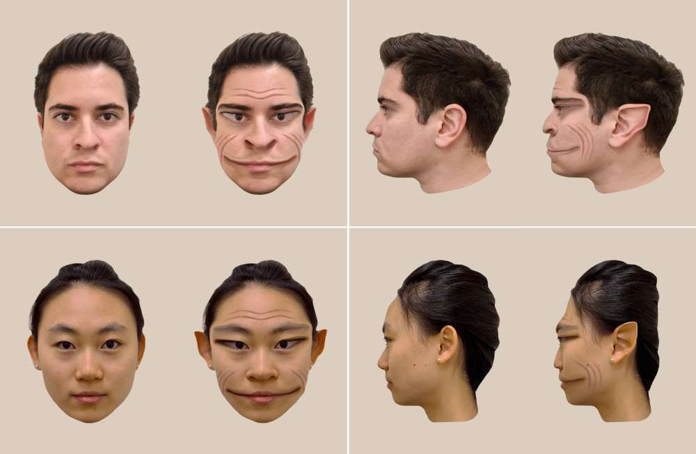 Examples of how faces can appear distorted to people with prosopometamorphopsia. Examples of how faces can appear distorted to people with prosopometamorphopsia.
