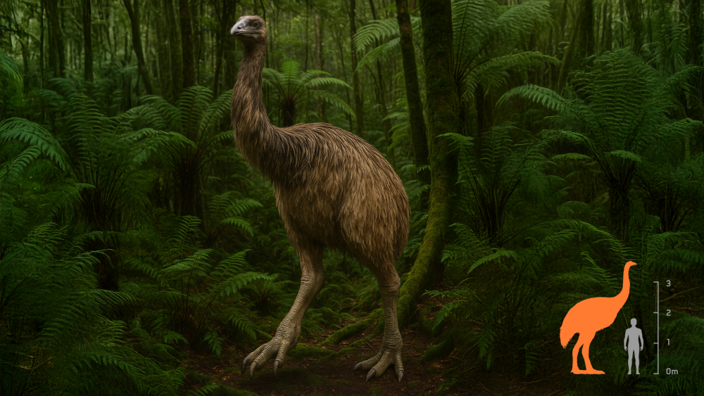 south island giant moa size compared to a human, it is massive south island giant moa size compared to a human, it is massive