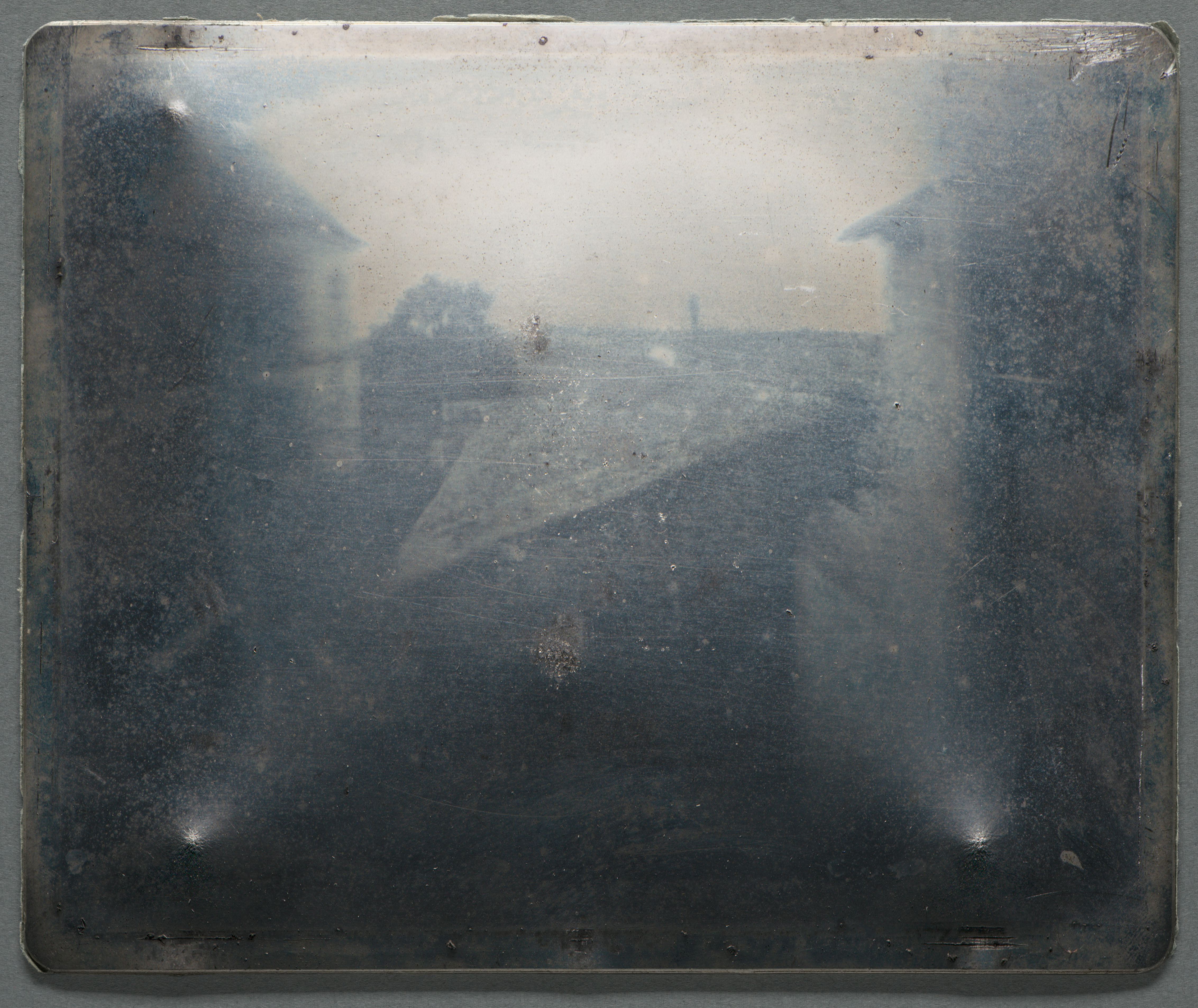 The original plate used to create the first photograph, titled 