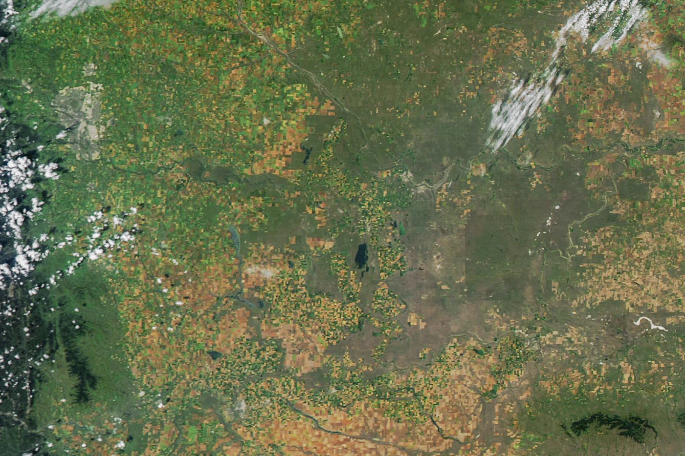 Satellite image of Alberta, taken on August 19, 2025. Satellite image of Alberta, taken on August 19, 2025.