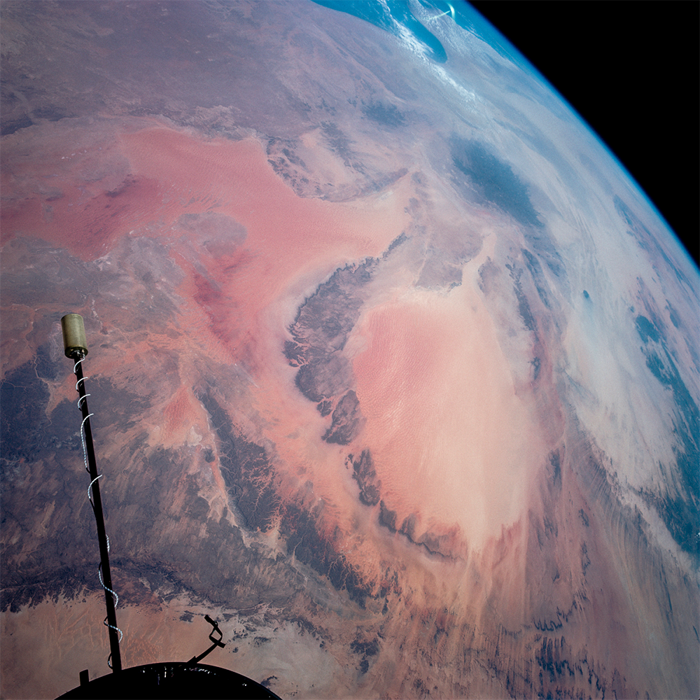 Earth from space, seen during the Gemini missions. Earth from space, seen during the Gemini missions.