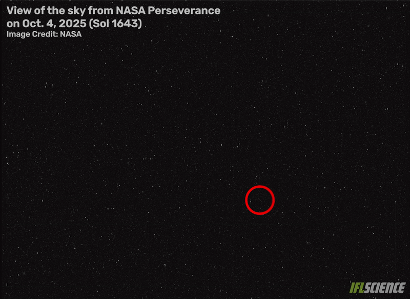 Perseverance view of sky 4 October 2025, potentially seeing 3I/Atlas. Perseverance view of sky 4 October 2025, potentially seeing 3I/Atlas.