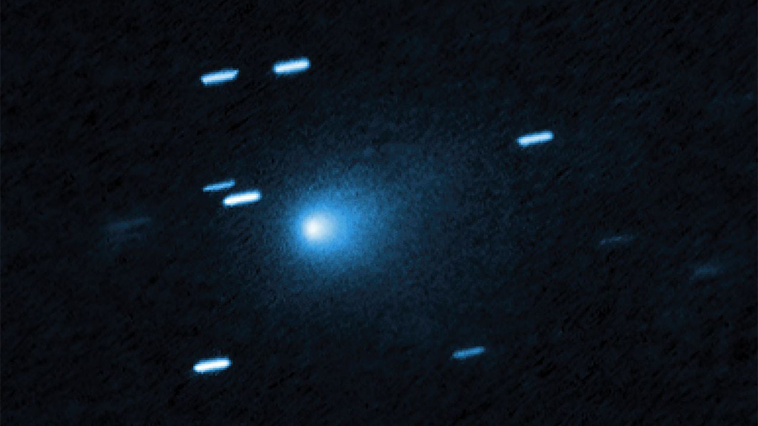 Hubble space telescope image of interstellar comet 3I/ATLAS. Hubble space telescope image of interstellar comet 3I/ATLAS.